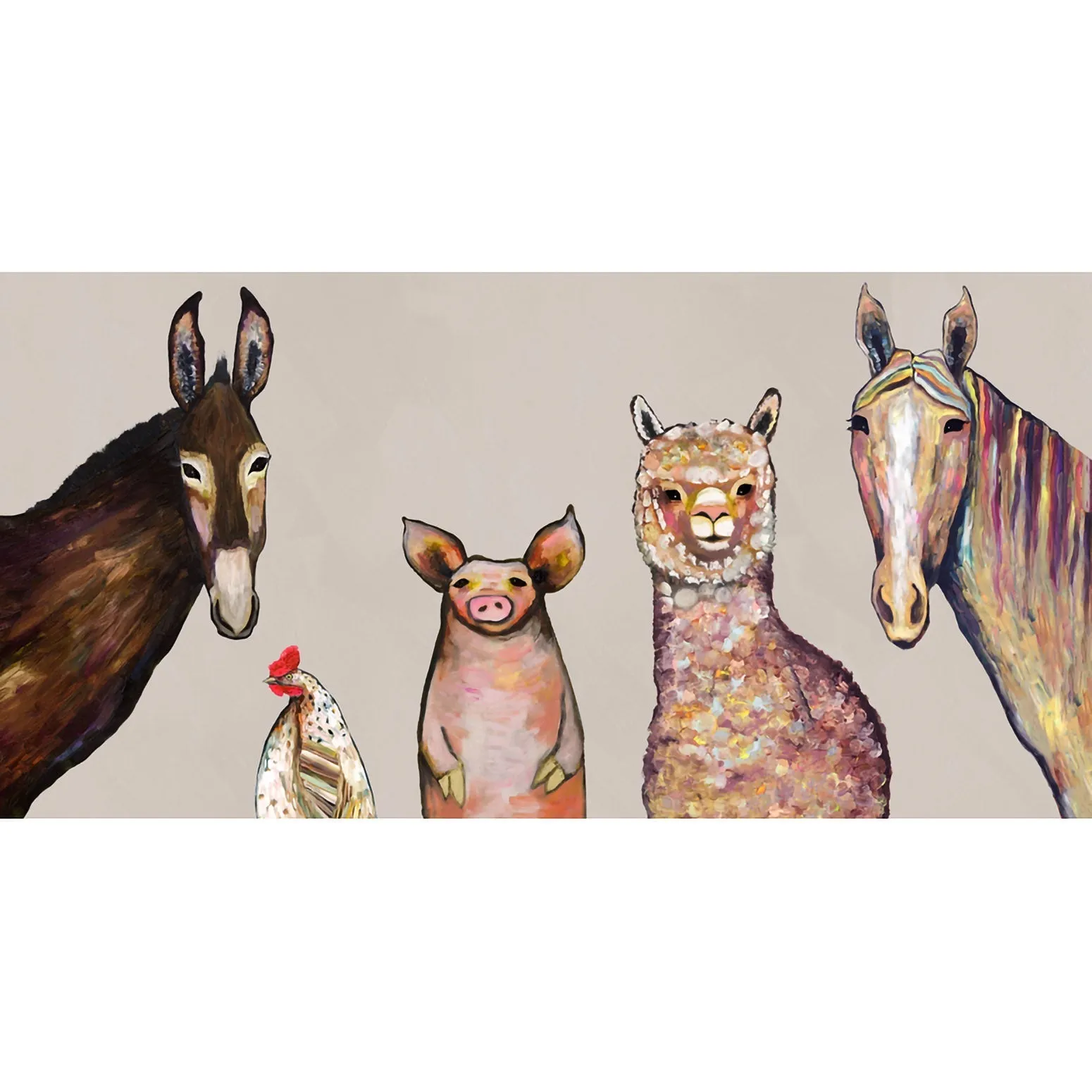 Alpaca And Pals Canvas Wall Art