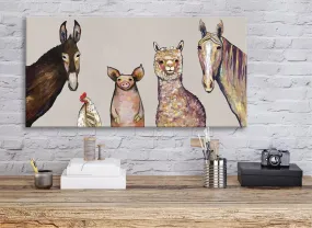 Alpaca And Pals Canvas Wall Art