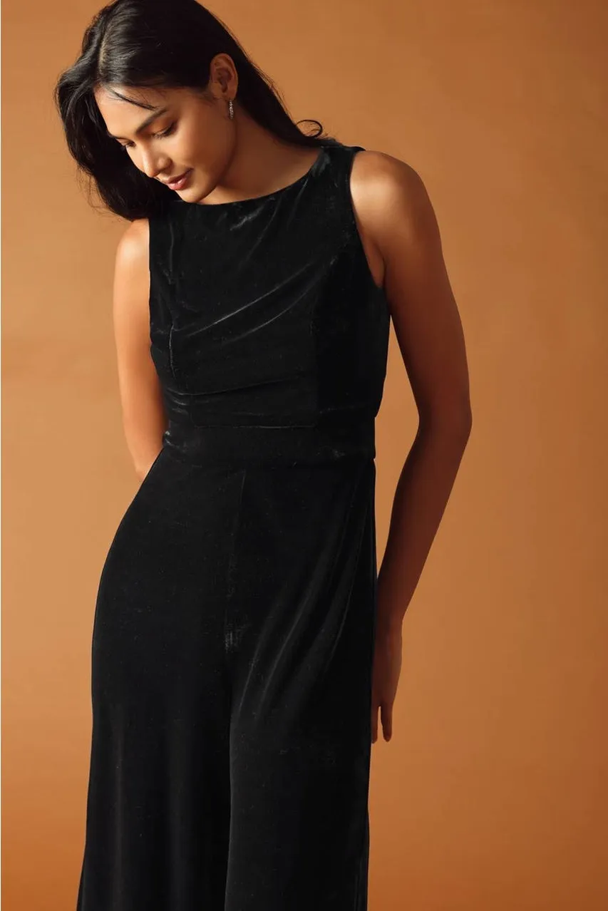 Black Velvet Jumpsuit