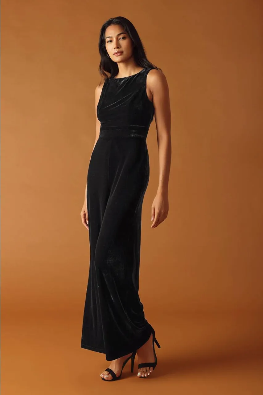 Black Velvet Jumpsuit