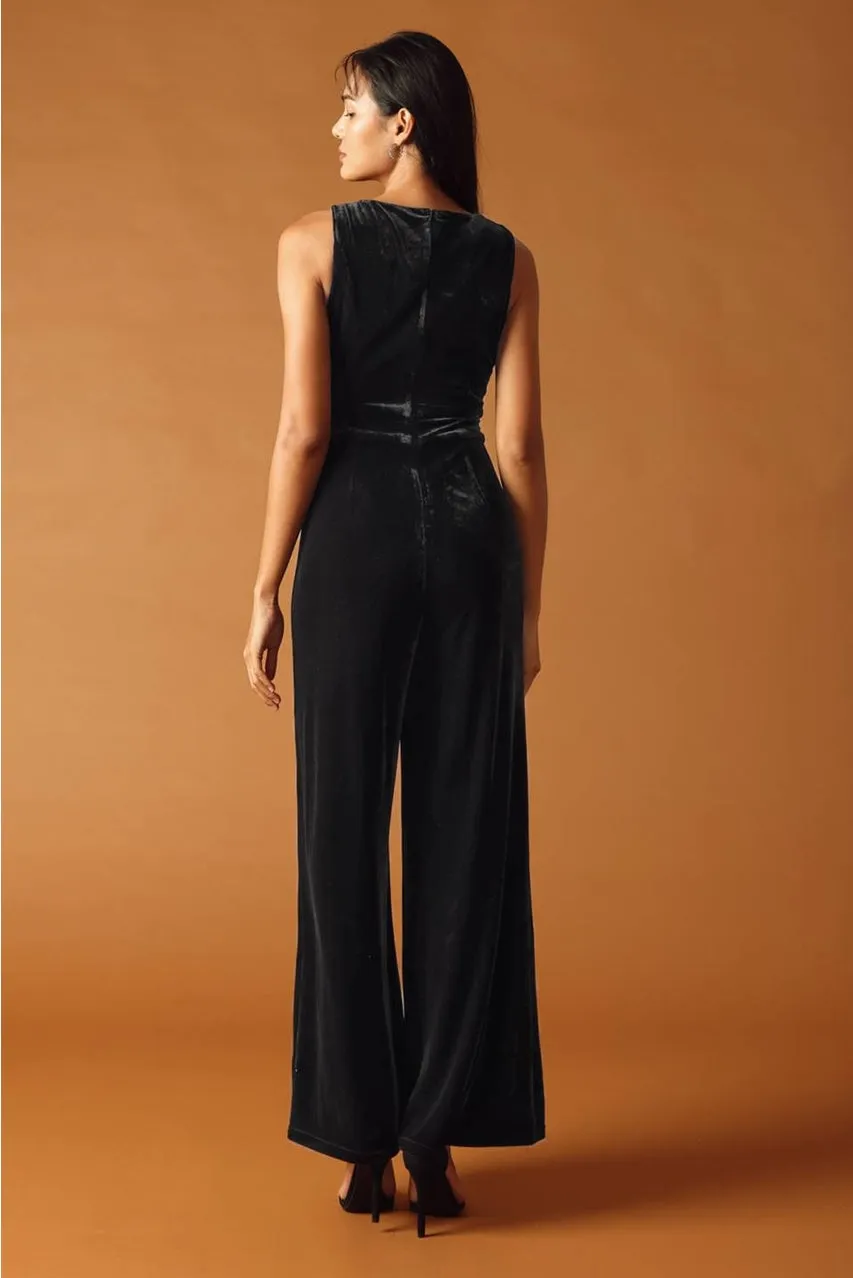Black Velvet Jumpsuit