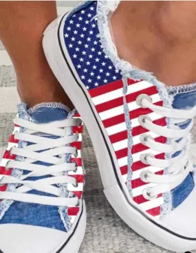 Flat Round Toe Casual Canvas Shoes