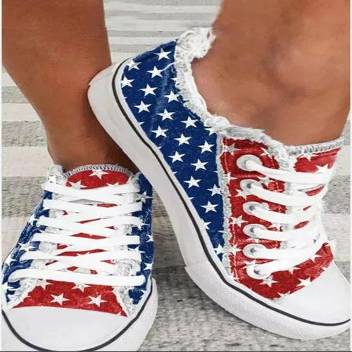 Flat Round Toe Casual Canvas Shoes