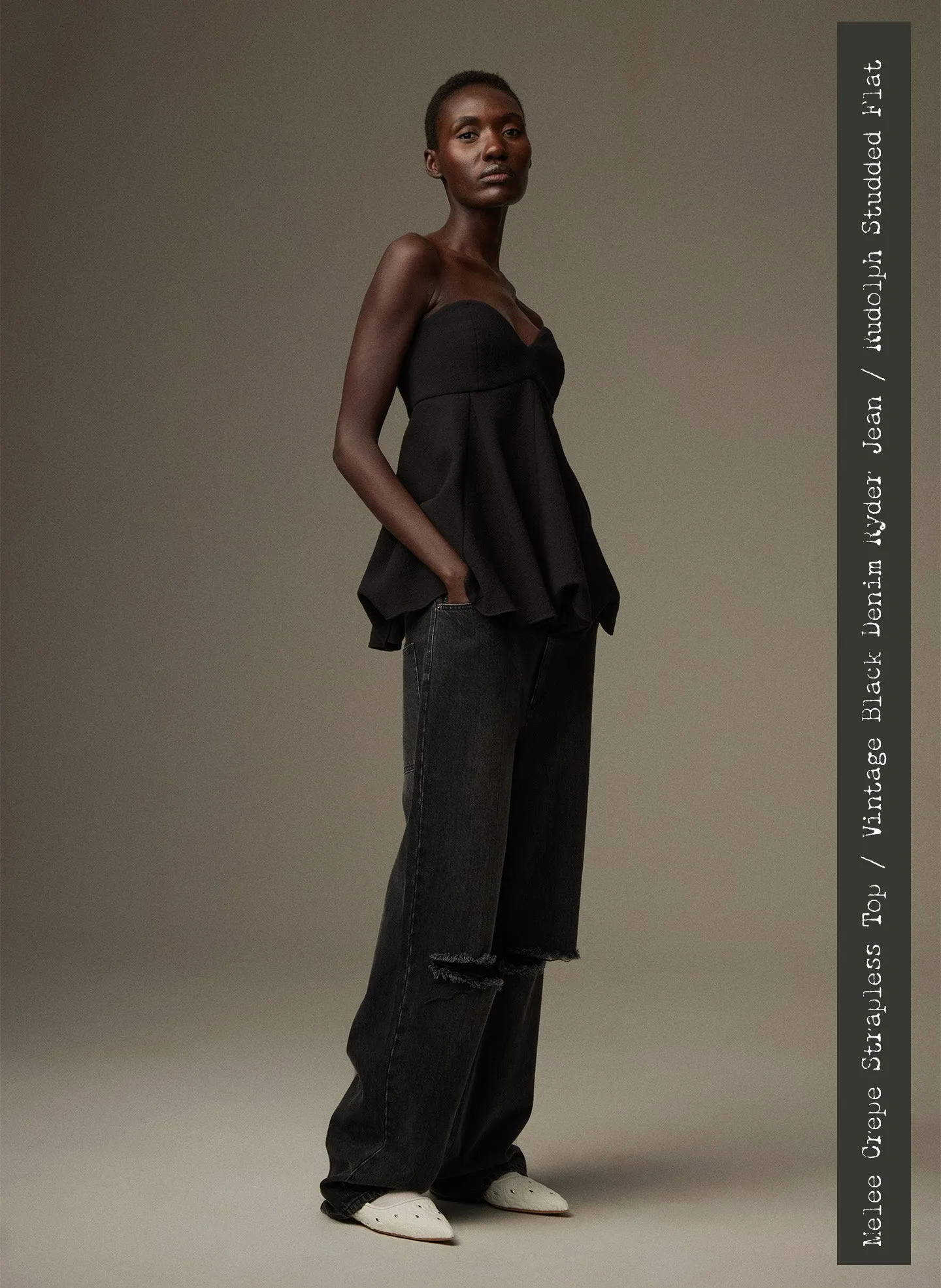 Melee Crepe Strapless Top