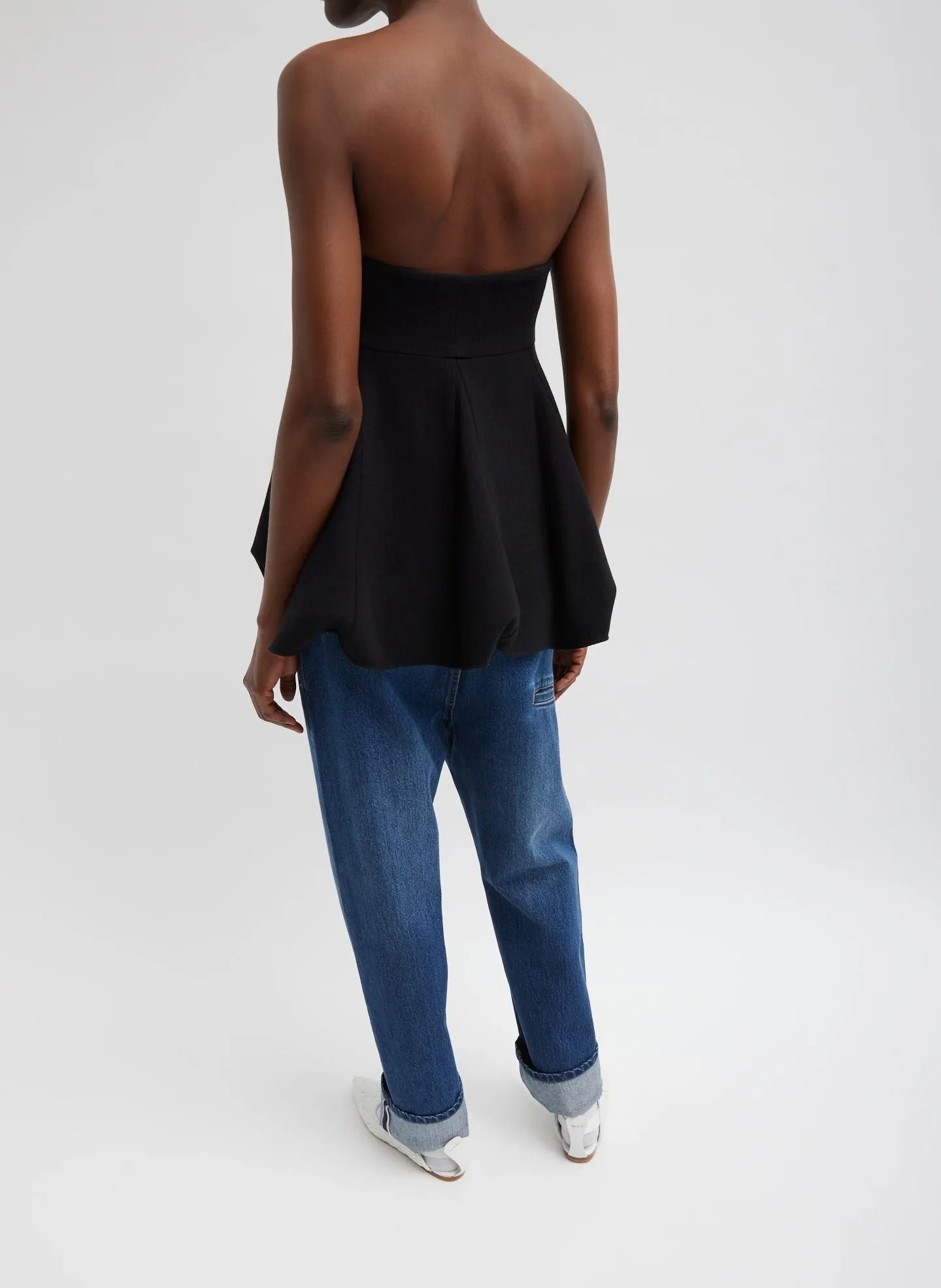 Melee Crepe Strapless Top