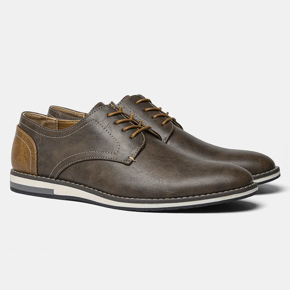 Men's Lightweight Lace-Up Vegan Leather Shoes | Ideal for All Seasons