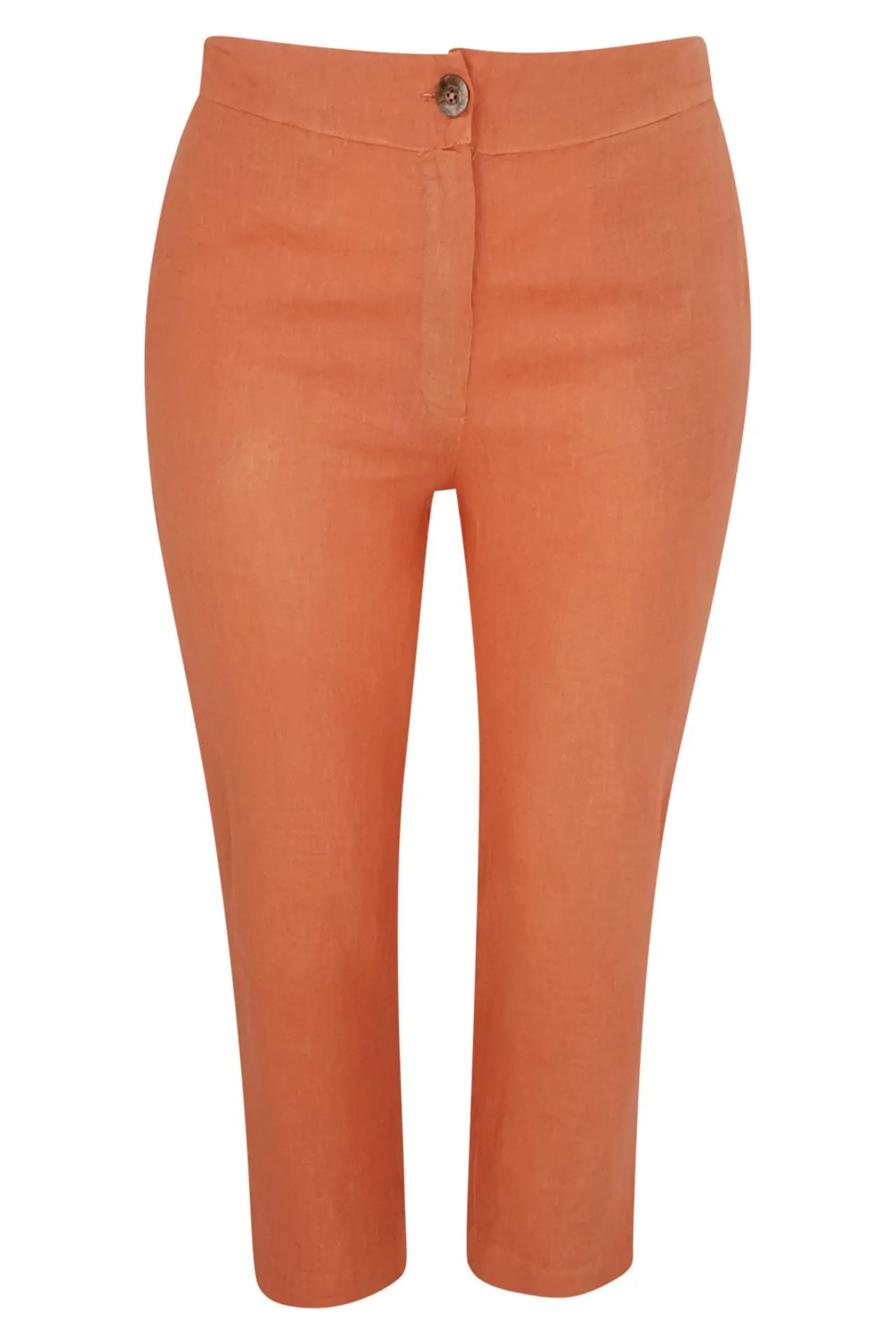 Ribbed Back Linen Tapered Pants