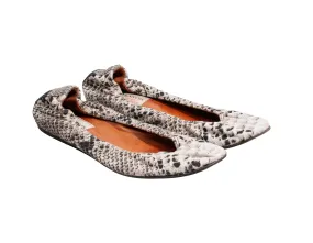 Snake Print Canvas Ballet Flats