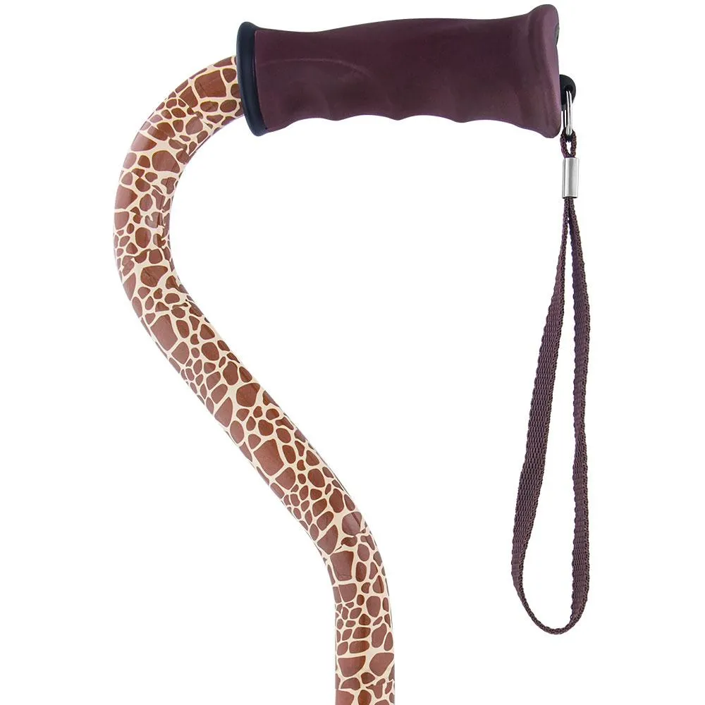 Wild Giraffe Aluminum Convertible Quad Walking Cane with Comfort Grip - Adjustable Shaft
